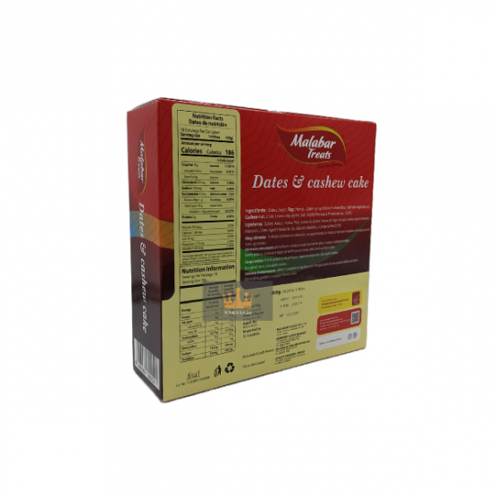 Malabar Treats - Dates & Cashew Cake 800g - Image 2